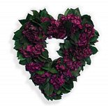 18" Burgundy Hydrangea Heart